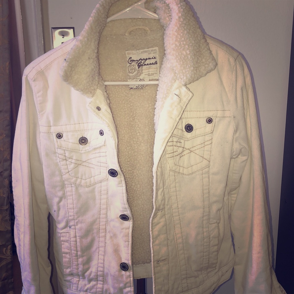 Aeropostale Jeans Jacket white/cream color